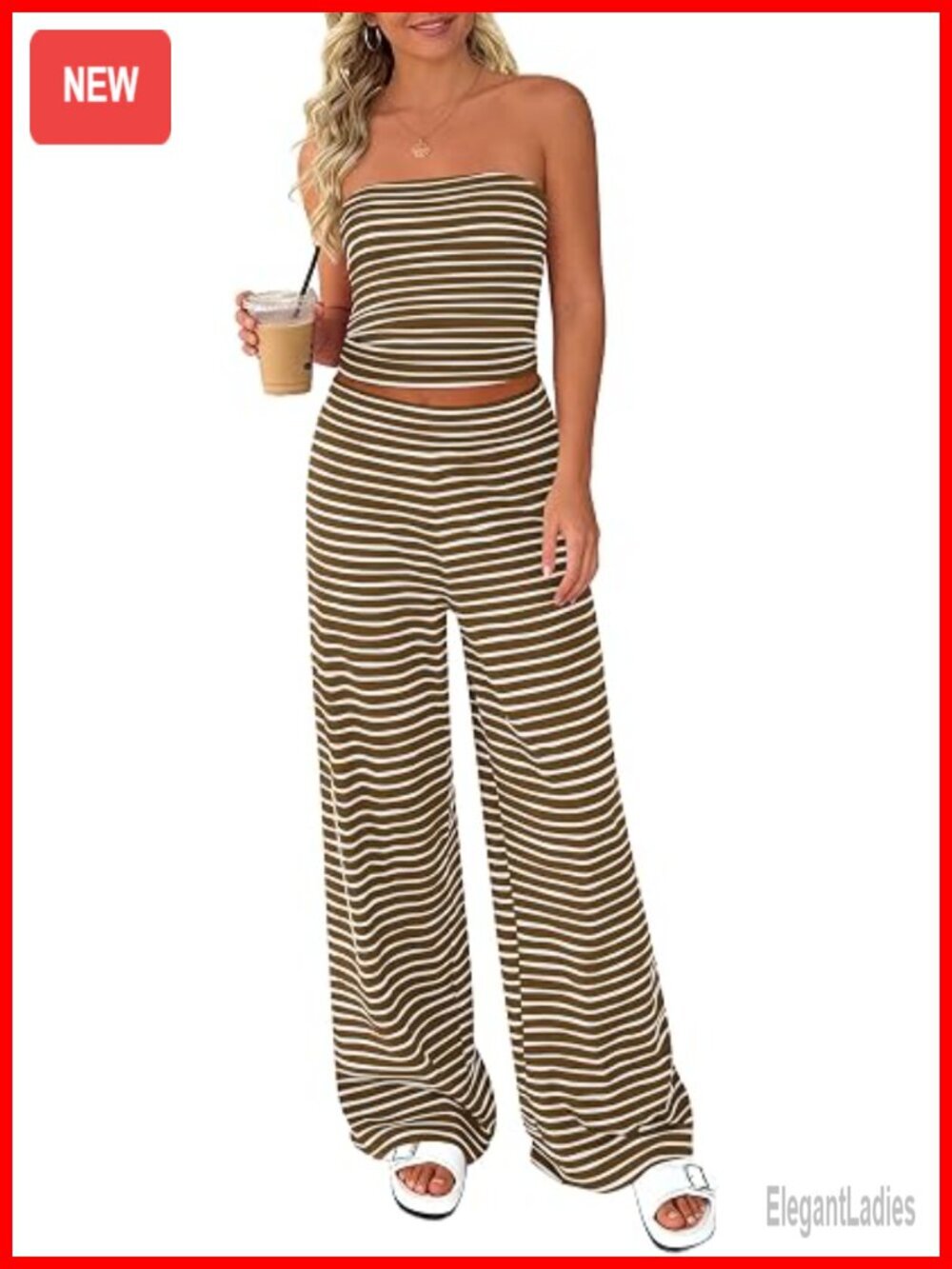 Two Piece Striped Set Women Summer Travel Outfits